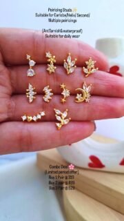 Studs for Upper, Main & Helix Piercings ✨

Buy 1 pair for ₹319
Buy 2 pair for ₹499
Buy 3 pair for ₹629

One ear. Endless drama.
These beauties are made for every piercing you’ve got — helix, upper, main… stack them your way. Not your regular studs — these are for the bold, the stacked, the multi-pierced queens.

Ball screw back — perfect for everyday wear.
No poking. No discomfort. Just all-day shine.

• 316L Stainless Steel
• Anti-tarnish
• Waterproof
• Safe for daily wear

Stack it. Style it. Never take it off. ✨